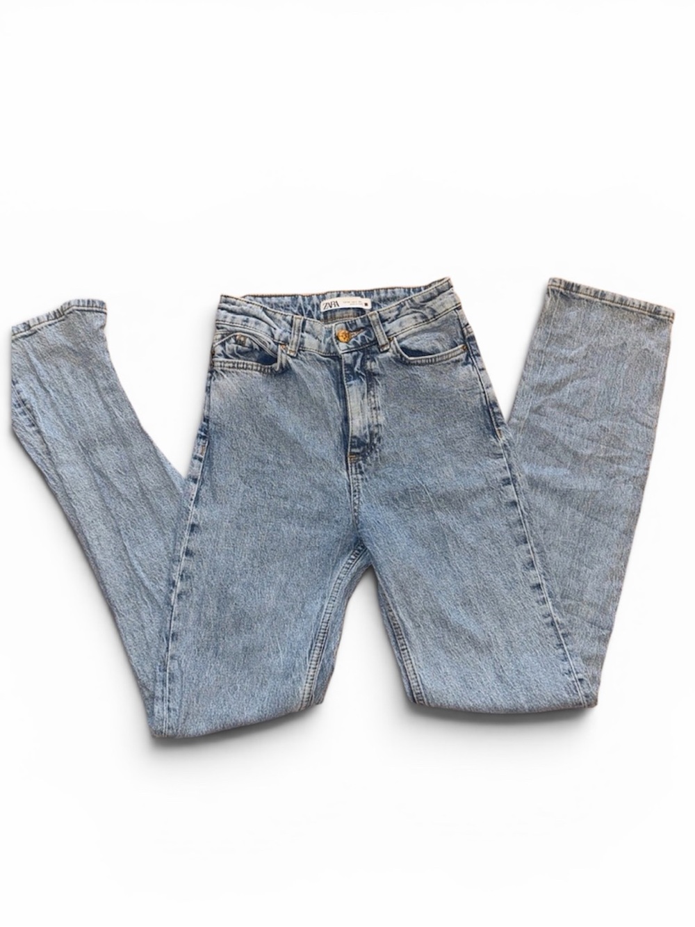 Zara Light Blue High-Rise Denim Jeans